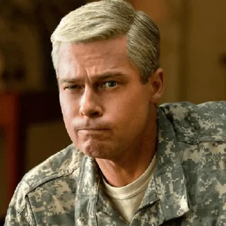 🤨 emoji Brad Pitt @JakeGyllen Telegram sticker 17 of 72