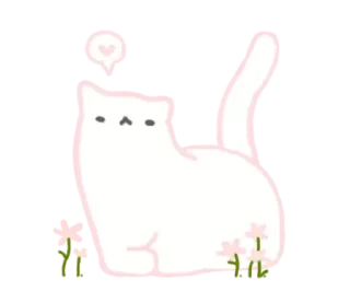 🤍 emoji 🐾 : киця ➛ @wexsavi ° ☆ Telegram sticker 13 of 24