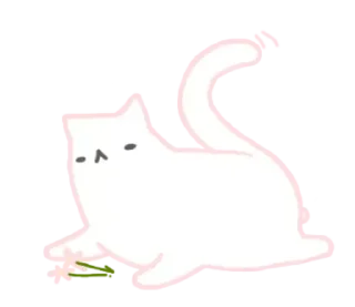 🤍 emoji 🐾 : киця ➛ @wexsavi ° ☆ Telegram sticker 23 of 24