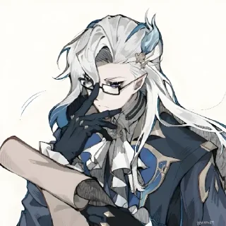 💧 emoji Neuvillette @Serebrealstik @Darkhote Telegram sticker 9 of 90