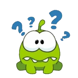 ❓ emoji Om Nom Telegram sticker 13 of 30
