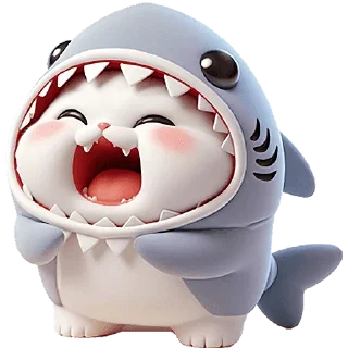 😂 emoji Пушистые акулы 3 @Nyasticks Telegram sticker 10 of 42