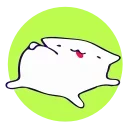 😋 emoji Animated Cat @IMG2D Telegram sticker 21 of 22