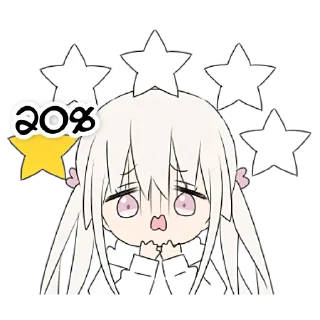 😞 emoji Милая тян Telegram sticker 14 of 38