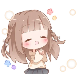 🙏 emoji Милая-тян @nyasticks Telegram sticker 21 of 41