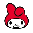 😬 emoji @kotletovvemoji | HD Red Hood My Melody Telegram sticker 21 of 40