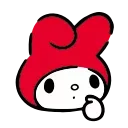 🤔 emoji @kotletovvemoji | HD Red Hood My Melody Telegram sticker 18 of 40