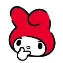 🤔 emoji @kotletovvemoji | HD Red Hood My Melody Telegram sticker 15 of 40