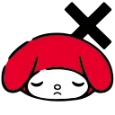 😔 emoji @kotletovvemoji | HD Red Hood My Melody Telegram sticker 23 of 40