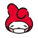 😷 emoji @kotletovvemoji | HD Red Hood My Melody Telegram sticker 17 of 40
