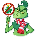 🙅‍♂️ emoji Grinch Telegram sticker 16 of 40