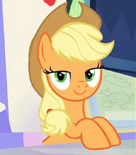 😏 emoji Applejack Animated Telegram sticker 19 of 54