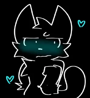 😳 emoji Black Silly Cat || :D Telegram sticker 7 of 44