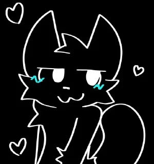 🌟 emoji Black Silly Cat || :D Telegram sticker 5 of 44