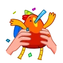 🥳 emoji Rooster Telegram sticker 10 of 27