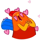 😍 emoji Rooster Telegram sticker 11 of 27
