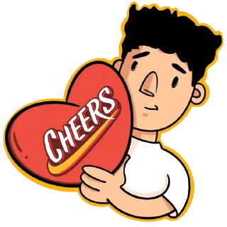 ❤️ emoji Cheers Telegram sticker 1 of 8