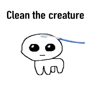 Sticker from autistic creature time