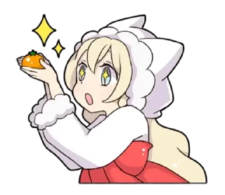 🍊 emoji snow girls ` | By: @wexsavi ❄️ Telegram sticker 18 of 40