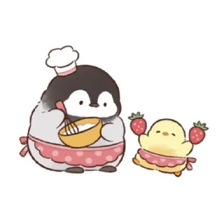🍓 emoji Пингвинчик и цыпленок / @xxxshokanxxx Telegram sticker 12 of 42