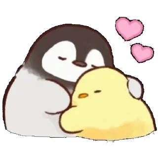 🥰 emoji Пингвинчик и цыпленок / @xxxshokanxxx Telegram sticker 20 of 42