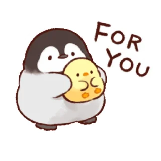 🎁 emoji Пингвинчик и цыпленок / @xxxshokanxxx Telegram sticker 14 of 42