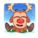 😍 emoji Rudy the Deer Telegram sticker 19 of 20