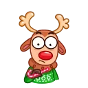 😳 emoji Rudy the Deer Telegram sticker 6 of 20