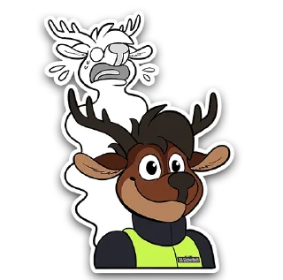 😱 emoji Orun the Deer Telegram sticker 20 of 37