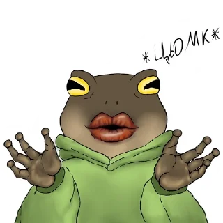 💋 emoji Незадоволена жабеня Telegram sticker 8 of 10