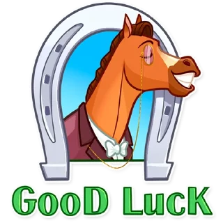 🍀 emoji Gentleman Horse Telegram sticker 8 of 30