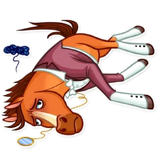 😵 emoji Gentleman Horse Telegram sticker 23 of 30