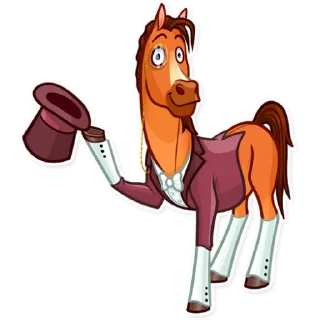 👋 emoji Gentleman Horse Telegram sticker 5 of 30