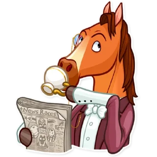 ☕️ emoji Gentleman Horse Telegram sticker 7 of 30