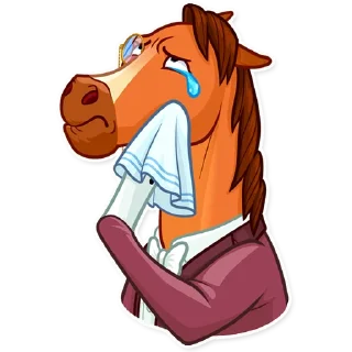 😢 emoji Gentleman Horse Telegram sticker 16 of 30