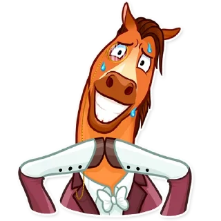 😰 emoji Gentleman Horse Telegram sticker 10 of 30