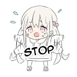 🖐️ emoji Милая тян Telegram sticker 22 of 38