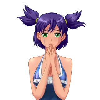 💜 emoji Лена @anime_sticks Telegram sticker 15 of 20
