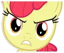 😠 emoji Apple Bloom | By @Egor418 Telegram sticker 11 of 86
