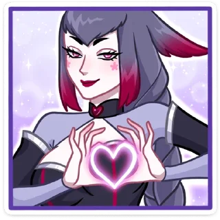 ❤️ emoji Тёмные Мари и Хидэ @TgSticker Telegram sticker 15 of 50