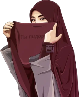 🏳️‍🌈 emoji hijab-tyan Telegram sticker 21 of 25