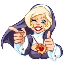 Sticker from Naughty Nun