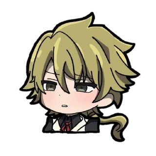 😑 emoji BSD x Genshin Chibi Telegram sticker 16 of 40