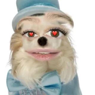 😍 emoji У blue dog Telegram sticker 8 of 33