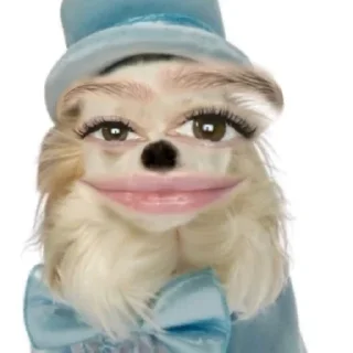 🙂 emoji У blue dog Telegram sticker 5 of 33