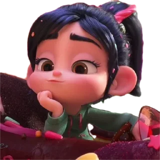 😉 emoji Cute Vanellope by @peach_artworld Telegram sticker 13 of 21