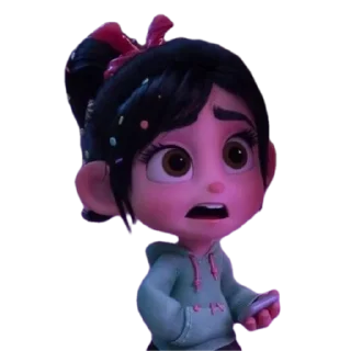 😧 emoji Cute Vanellope by @peach_artworld Telegram sticker 21 of 21