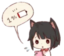 Sticker from dog&cat(catgirl side)