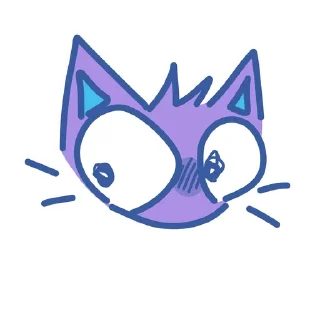 🌟 emoji Обкуренный фиолетовый кот Telegram sticker 21 of 22