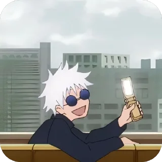🫥 emoji Gojo Satoru Telegram sticker 12 of 57